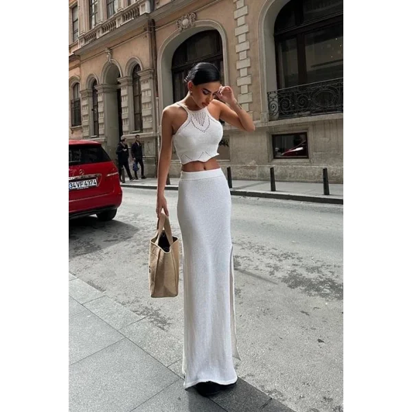 Elena Yırtmaç Detay Crop Takım 9834