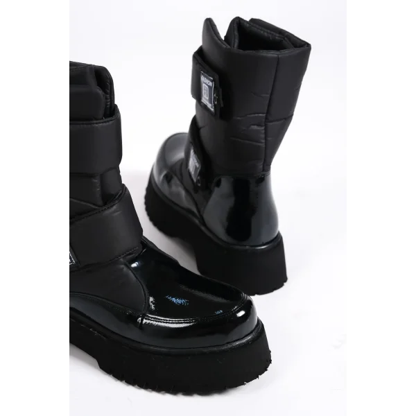 ELISA Cırt Cırtlı  Paraşüt Kumaş Rugan Kadın Bot RST - Siyah