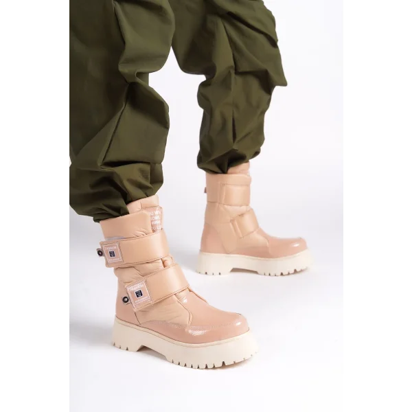 ELISA Cırt Cırtlı  Paraşüt Kumaş Rugan Kadın Bot RTT - Ten