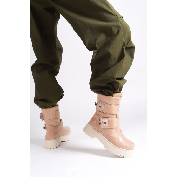 ELISA Cırt Cırtlı  Paraşüt Kumaş Rugan Kadın Bot RTT - Ten