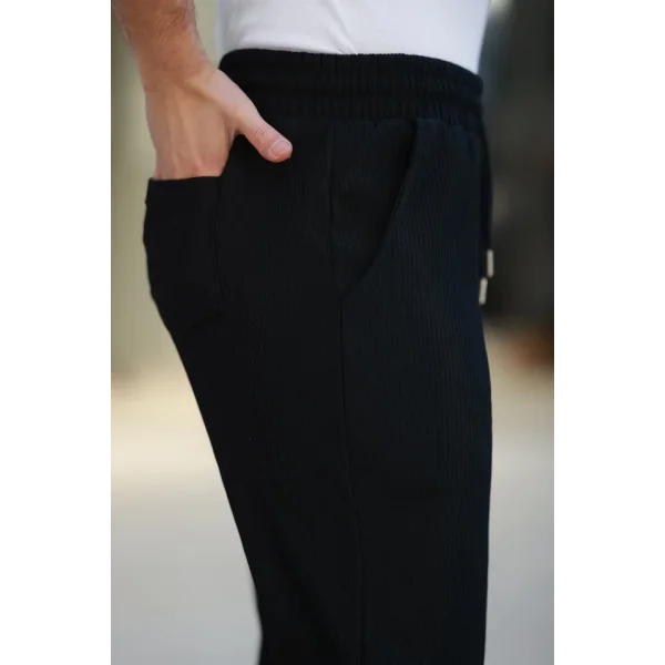 Erkek Bağcıklı Pileli Baggy Pantolon