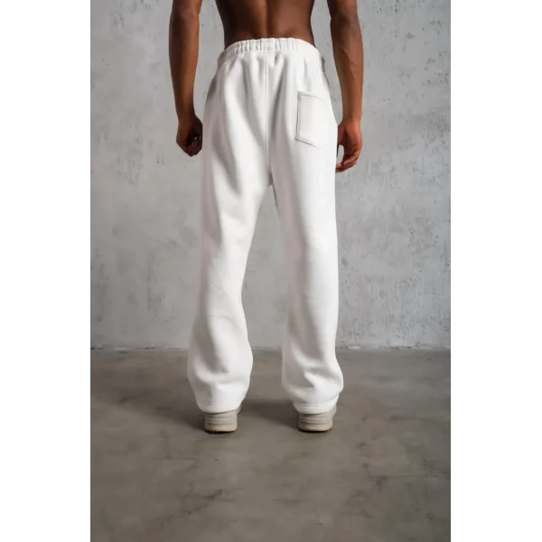 Erkek Baggy Alt Eşofman - Beyaz