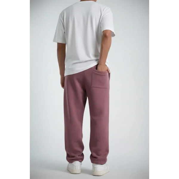 Erkek Baggy Alt Eşofman - Gül Kurusu