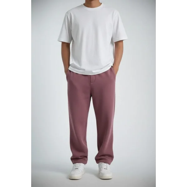 Erkek Baggy Alt Eşofman - Gül Kurusu