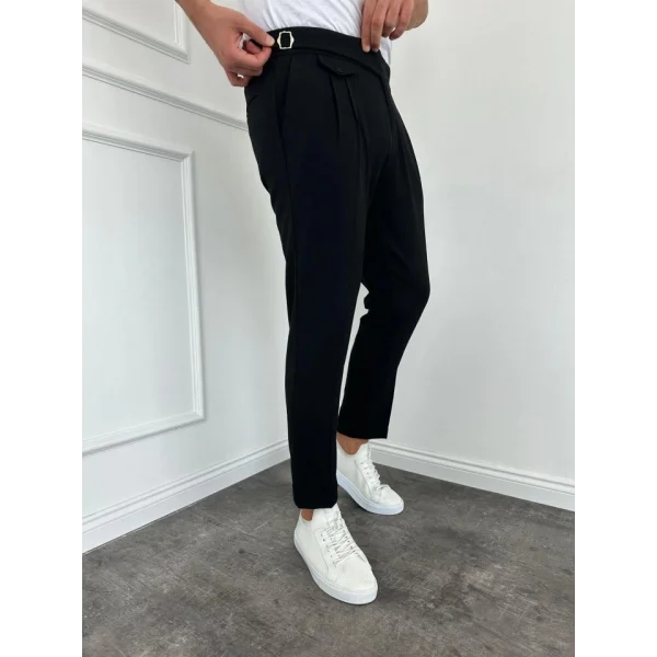 Erkek Bel Toka Detaylı Pileli Pantolon