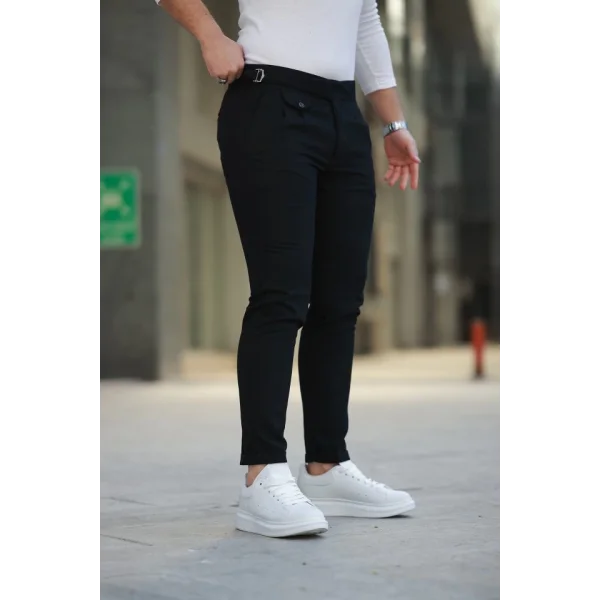 Erkek Bel Toka Detaylı Pileli Pantolon