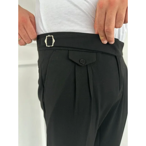 Erkek Bel Toka Detaylı Pileli Pantolon