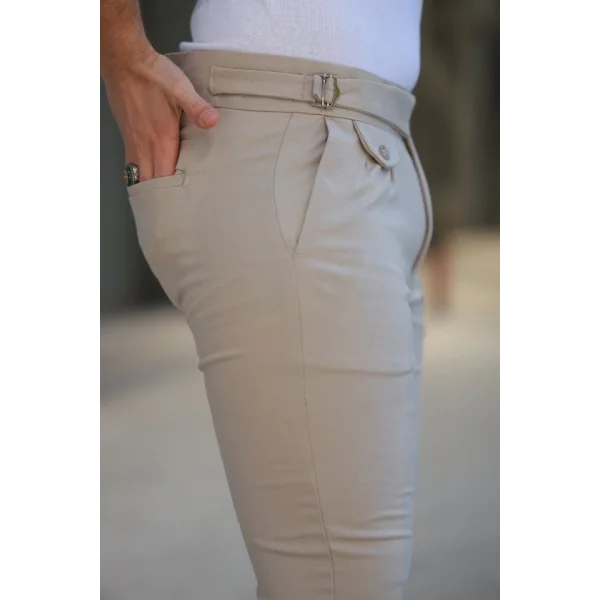 Erkek Bel Toka Detaylı Pileli Pantolon