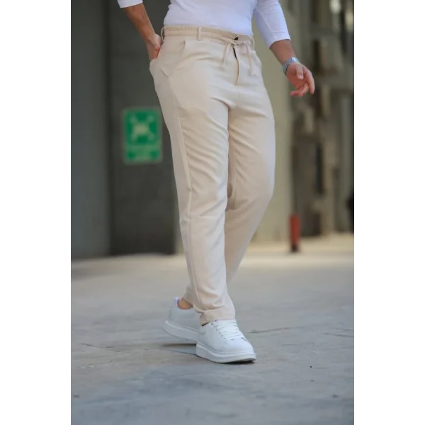Erkek Beli Bağcıklı Jogger Pantolon