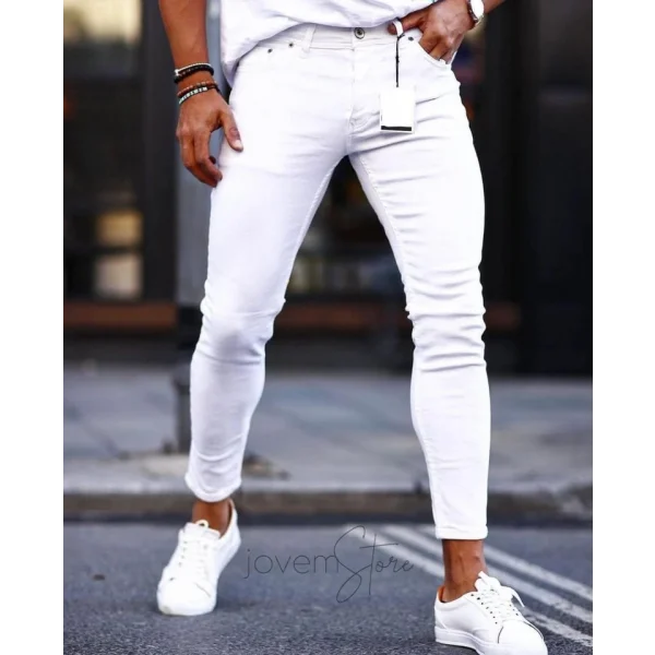 Erkek Beyaz Skinny Jean
