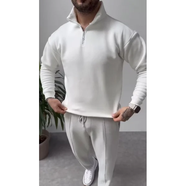 Erkek Beyaz Sweatshirt