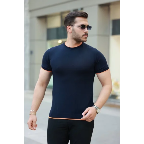 Erkek Bisiklet Yaka Kısa Kollu Tişört