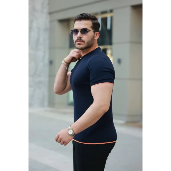 Erkek Bisiklet Yaka Kısa Kollu Tişört