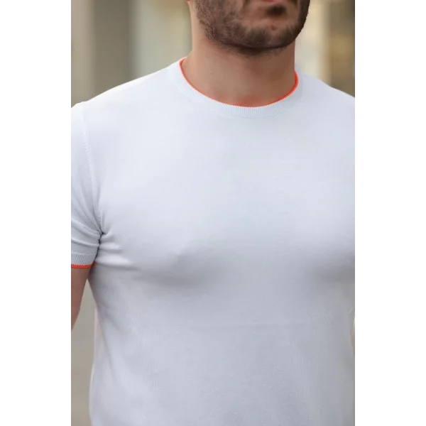 Erkek Bisiklet Yaka Kısa Kollu Tişört