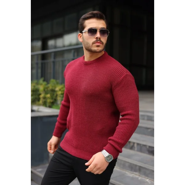 Erkek Bisiklet Yaka Örme Kazak