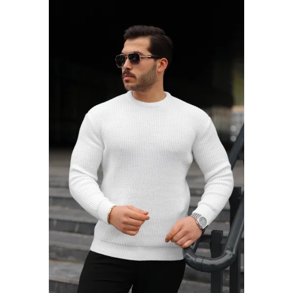 Erkek Bisiklet Yaka Örme Kazak