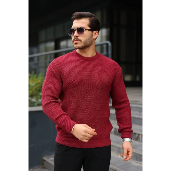 Erkek Bisiklet Yaka Örme Kazak