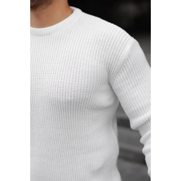 Erkek Bisiklet Yaka Örme Kazak