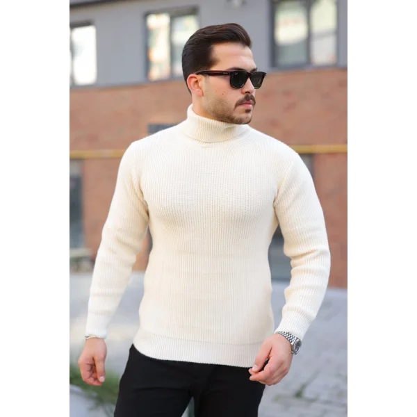 Erkek Boğazlı Örme Kazak