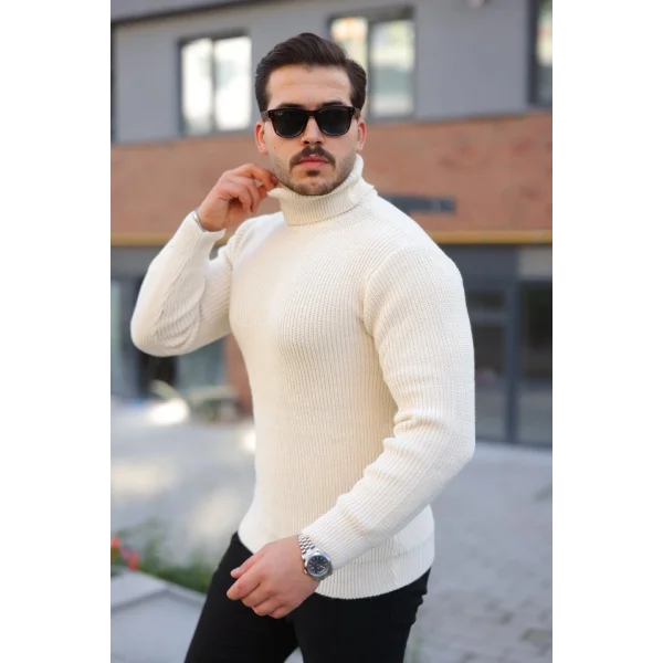 Erkek Boğazlı Örme Kazak