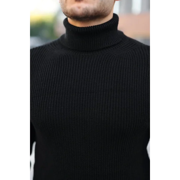 Erkek Boğazlı Örme Kazak