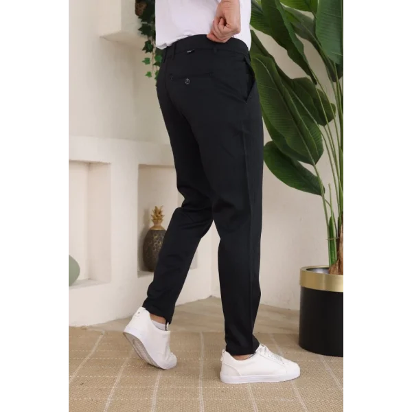 Erkek Casual Slim Fit Cord Desenli Kumaş Pantolon