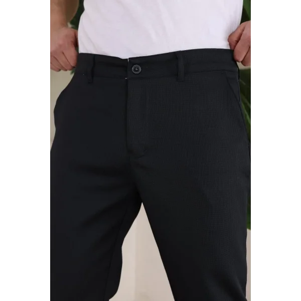 Erkek Casual Slim Fit Cord Desenli Kumaş Pantolon