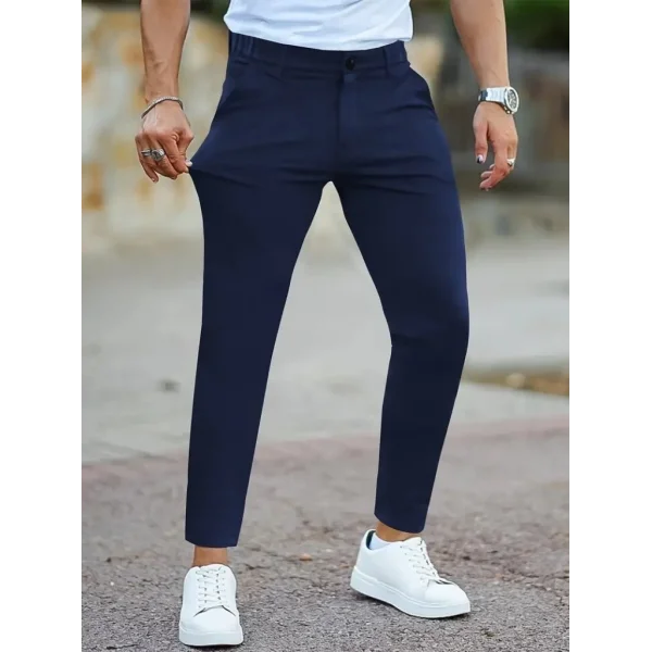 Erkek Cepli Slimfit Atlas Pantolon