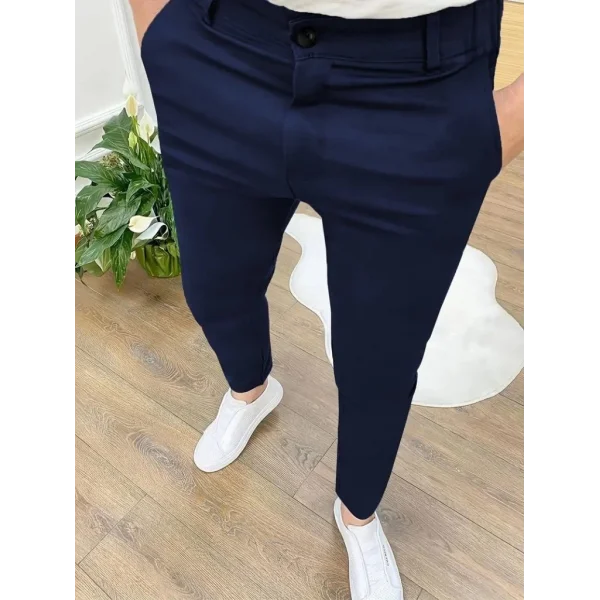 Erkek Cepli Slimfit Atlas Pantolon