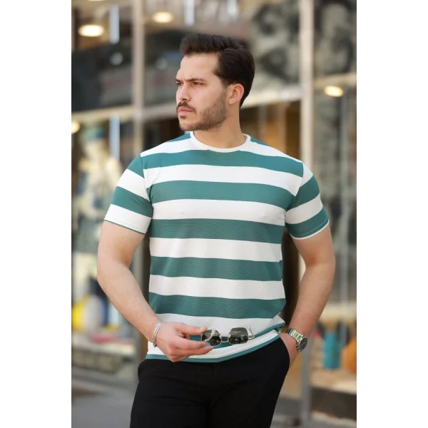 Erkek çift Renk Pamuklu örme Kumaş Kısa Kollu T-shirt