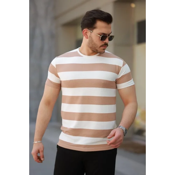 Erkek çift Renk Pamuklu örme Kumaş Kısa Kollu T-shirt