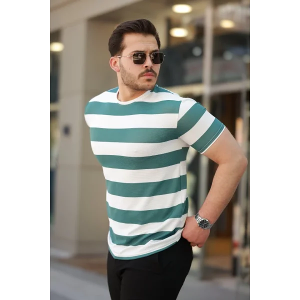 Erkek çift Renk Pamuklu örme Kumaş Kısa Kollu T-shirt