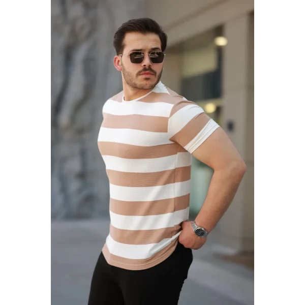 Erkek çift Renk Pamuklu örme Kumaş Kısa Kollu T-shirt
