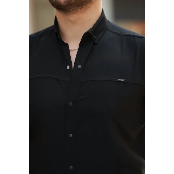 Erkek çıtçıt Düğmeli Kısa Kollu Gömlek