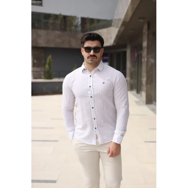 Erkek çizgi Desenli Gömlek
