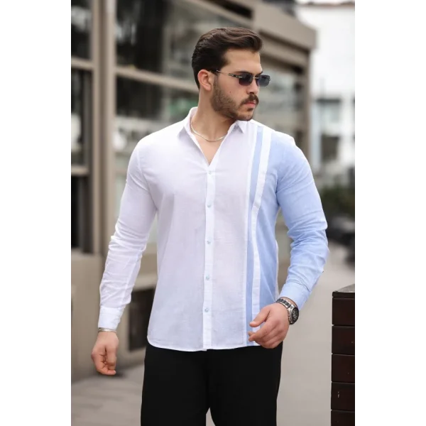 Erkek çizgi Desenli Gömlek