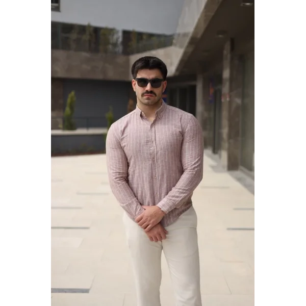 Erkek çizgi Desenli Gömlek