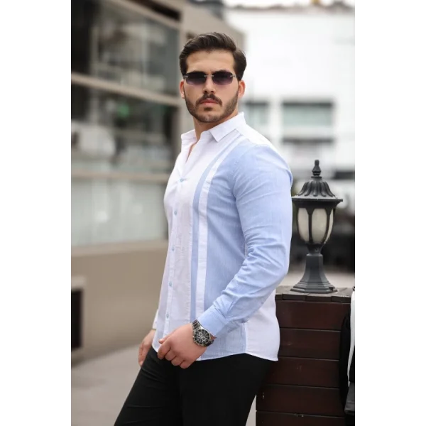 Erkek çizgi Desenli Gömlek