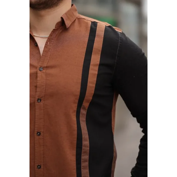 Erkek çizgi Desenli Gömlek