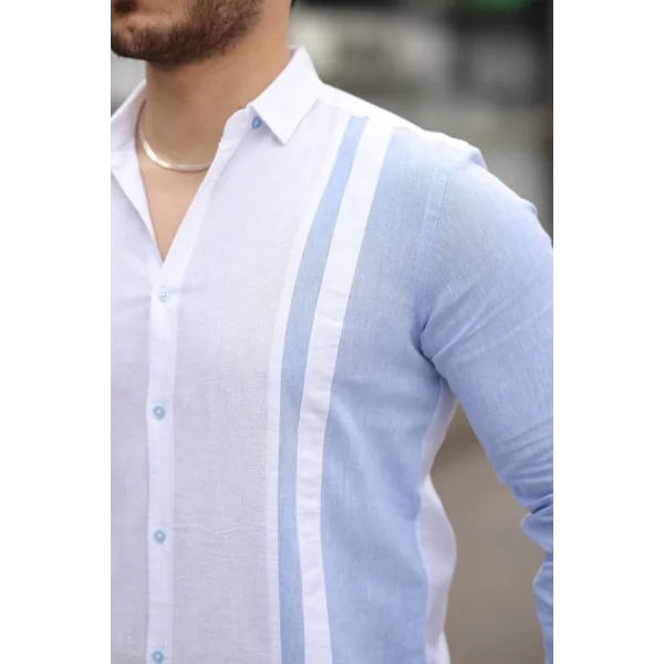 Erkek çizgi Desenli Gömlek