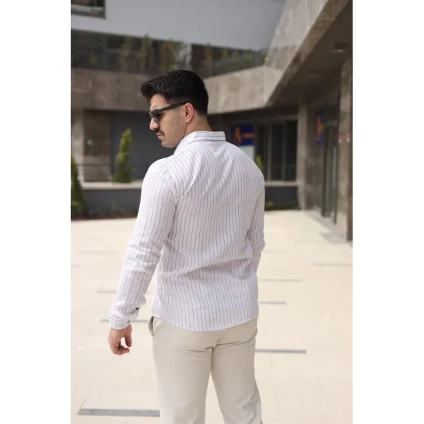 Erkek çizgi Desenli Gömlek