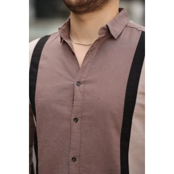 Erkek çizgi Desenli Gömlek