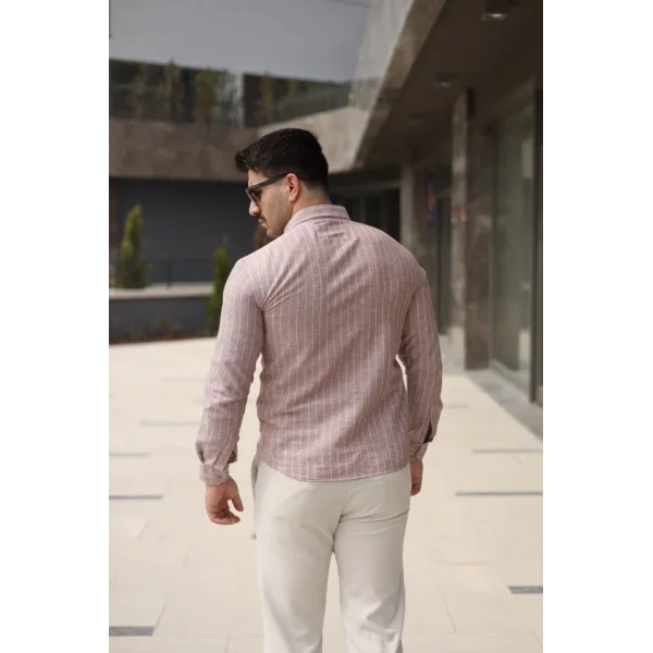 Erkek çizgi Desenli Gömlek