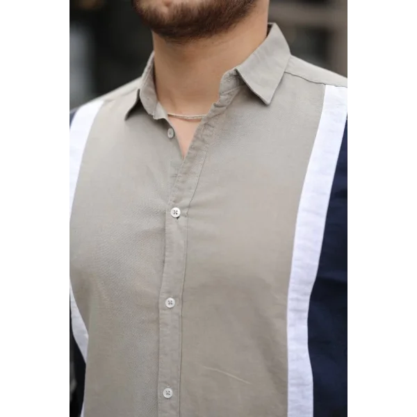 Erkek çizgi Desenli Gömlek