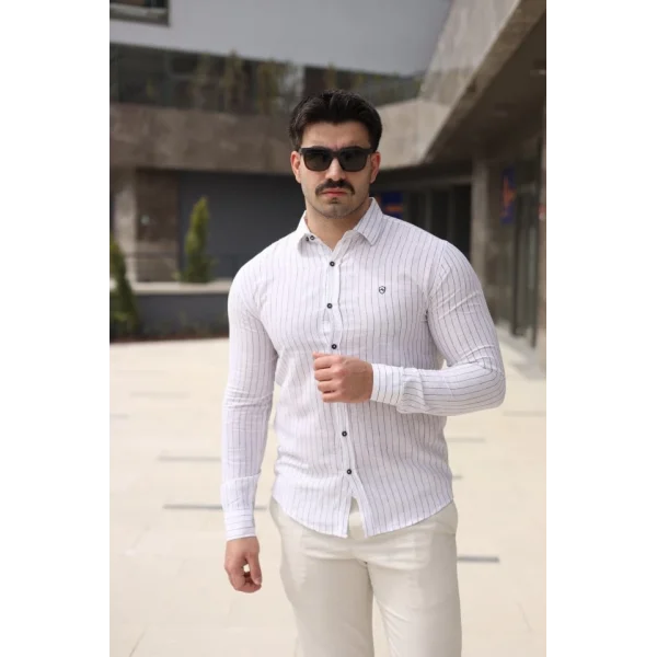 Erkek çizgi Desenli Gömlek