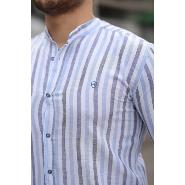 Erkek çizgili Hakim Yaka Gömlek