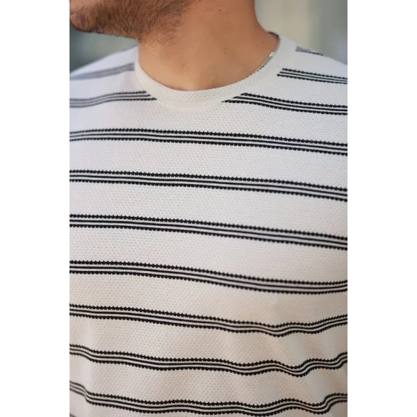 Erkek çizgili Kısa Kollu T-shirt