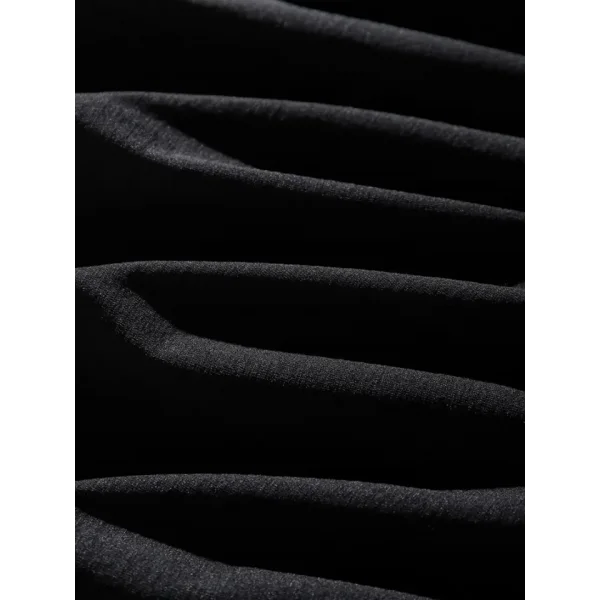 Erkek Dağ Grafikli Tişört, Yaz Için Büyük Beden Rahat T-shirt - Siyah