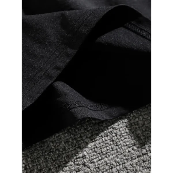 Erkek Dağ Grafikli Tişört, Yaz Için Büyük Beden Rahat T-shirt - Siyah