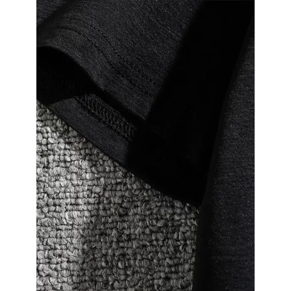 Erkek Dağ Grafikli Tişört, Yaz için Büyük Beden Rahat T-shirt - Siyah